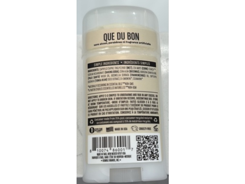 Humble Brands Deodorant, Palo Santo & Frankincense, 2.5 oz/70 g