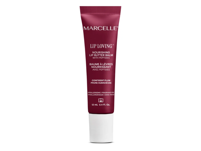 Marcelle Lip Loving Nourishing Lip Butter Balm, Confindent Plum, 0.4 fl oz/12 mL