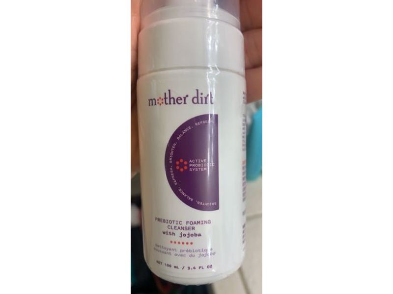 Mother Dirt Prebiotic Foaming Cleanser, Jojoba, 3.4 fl oz
