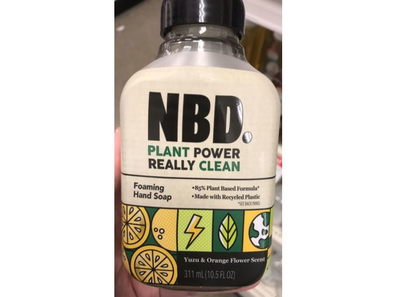 NBD. Foaming Hand Soap, Yuzu & Orange Flower Scent, 10.5 fl oz/311 mL