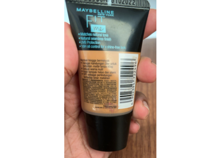 Maybelline New York Fit Me Matte + Poreless Liquid Foundation, SPF 22, 330 Toffee, 18 mL