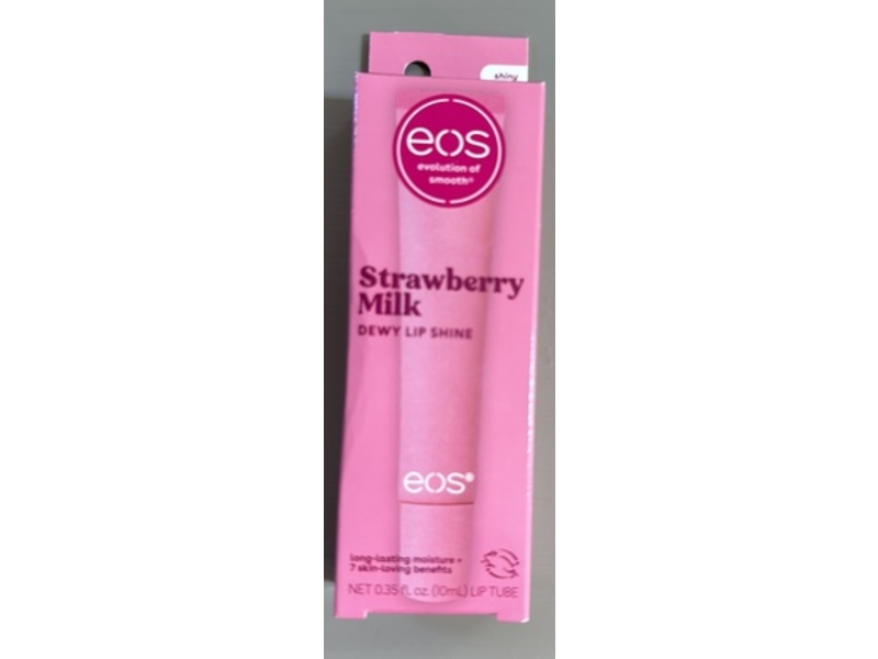 eos Dewy Lip Shine, Strawberry Milk, 0.35 fl oz/10 mL