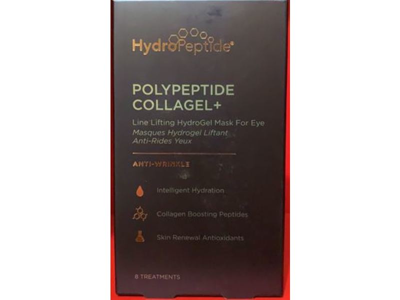 Hydropeptide Polypeptide Collagel Plus Eye Masks, Anti-Wrinkle, 8 Count