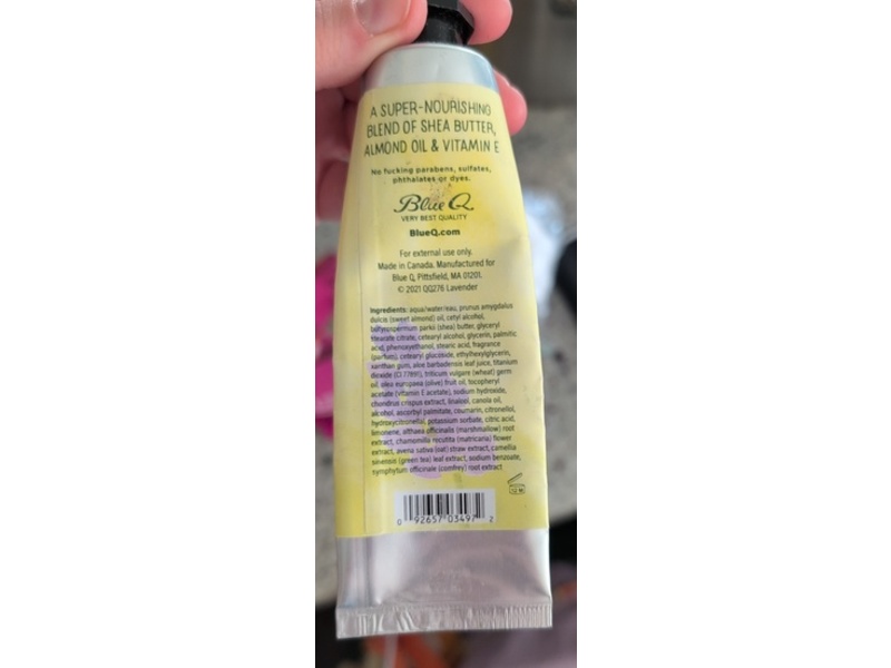Blue Q I'm Delicate Fucking Flower Hand Cream, Lavender & Little Lemon, 2 fl oz/60 mL