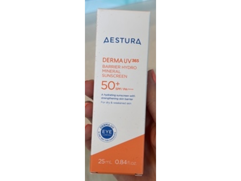 Aestura Derma UV365 Barrier Hydro Mineral Sunscreen, SPF 50, 0.84 fl oz/25 mL