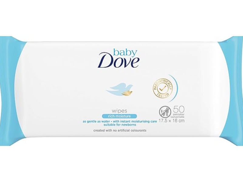Dove Rich Moisture Wipes, 50 Count, Pack Of 6