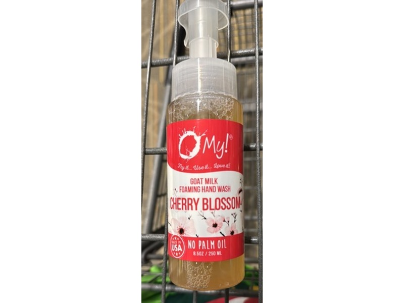 O My! Goat Milk Foaming Hand Wash, Cherry Blossom, 8.5 oz/250 mL
