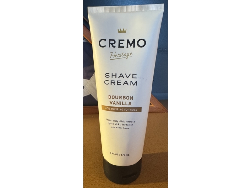 Cremo Heritage Shave Cream, Bourbon Vanilla, 6 fl oz/177 mL