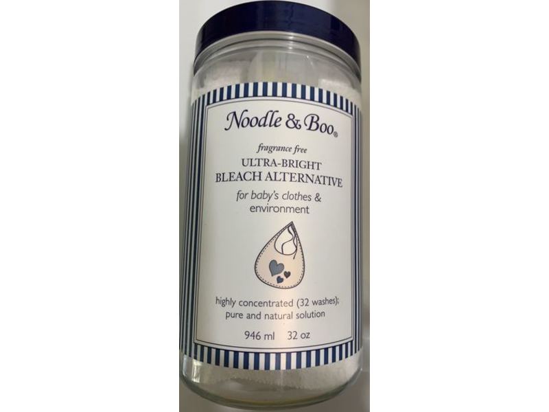 Noodle & Boo Baby Ultra-Bright Bleach Alternative, Fragrance Free, 32 Washes, 32 oz/946 mL