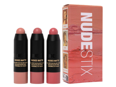Nudestix Mini Pink Nude Blush Kit, Naughty ‘N Spice + Bare Back & Cherie, 0.07 oz/1.8 g