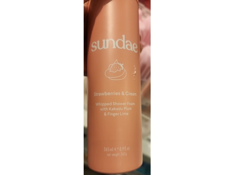 Sundae Whipped Shower Foam Body Wash, Strawberries & Cream, 8.9 fl oz/265mL