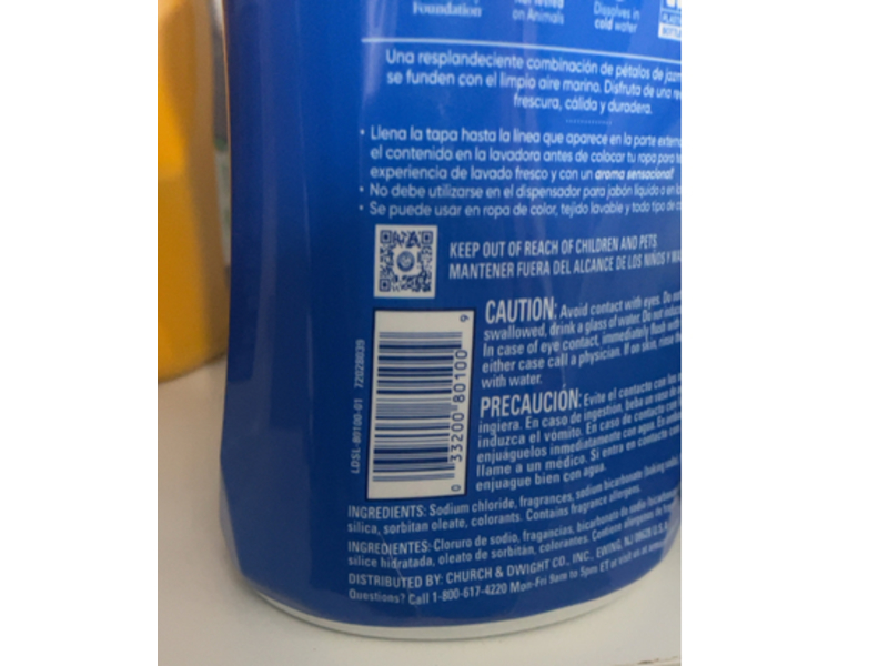 Arm & Hammer Clean Scentsations In-Wash Scent Booster, Purifying Waters, 45 oz/1.27 k