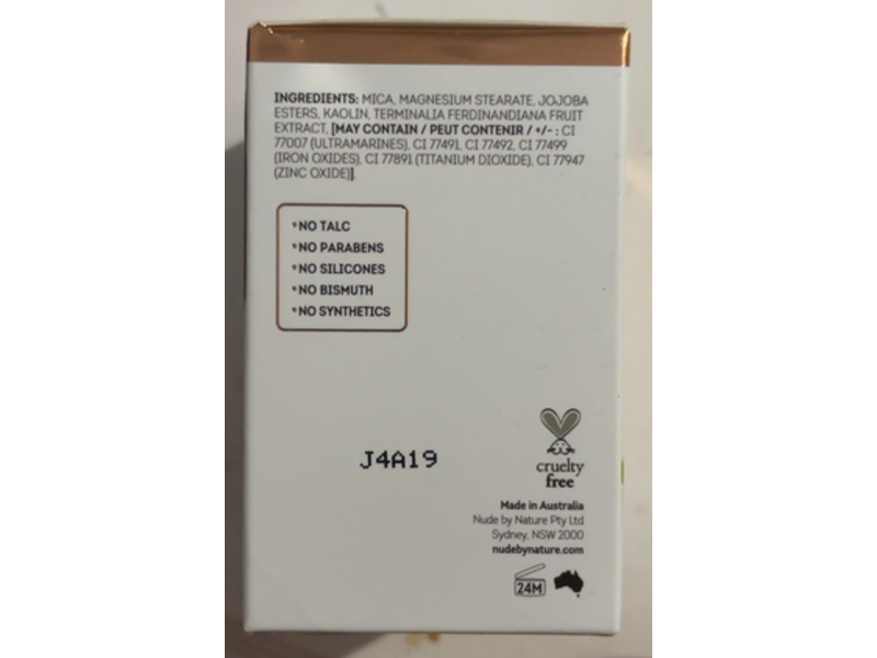 Nude By Nature Natural Mineral Cover Radiant Loose Powder Foundation, W1 Light, 0.35 oz/10 g