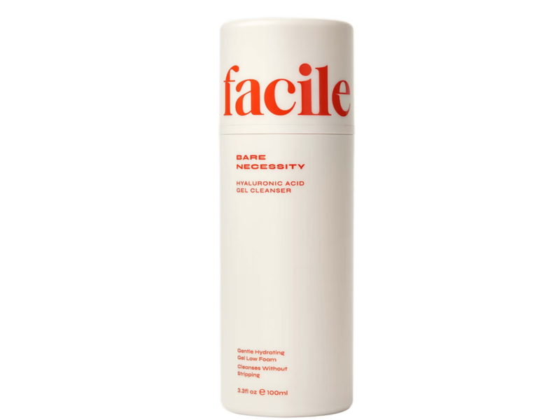 Facile Bare Necessity Gel Cleanser, Hyaluronic Acid, 3.3 fl oz/100 mL