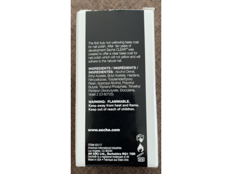 Seche Crystal Clear Base Coat, 0.5 fl oz/14 mL