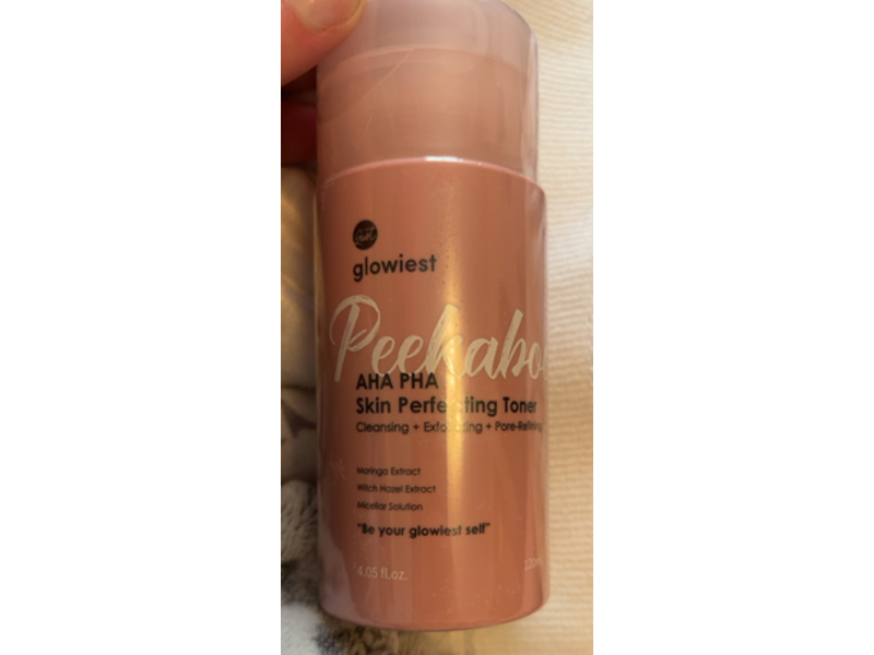 Glowiest Peekaboo Skin Perfecting Toner, Aha Pha, 4.05 fl oz/120 mL