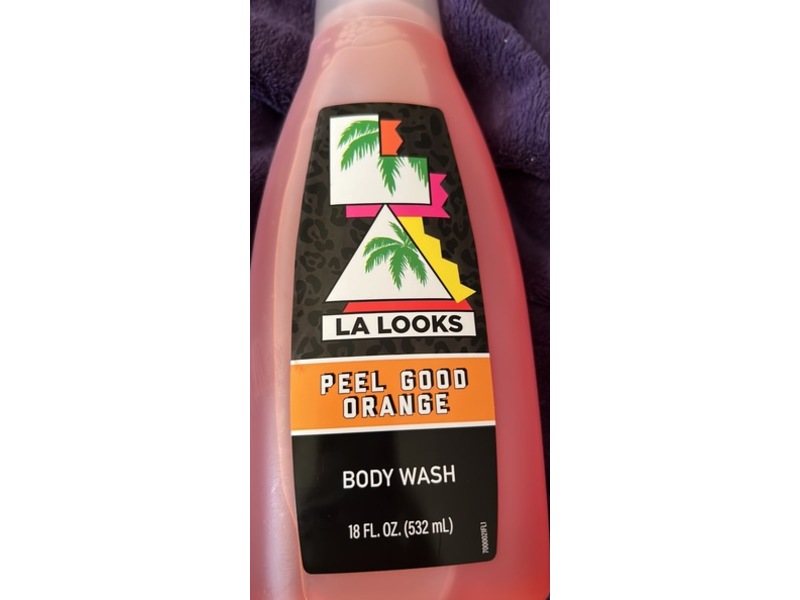 LA Looks Peel Good Body Wash, Peels Good Orange, 18 fl oz/532 mL