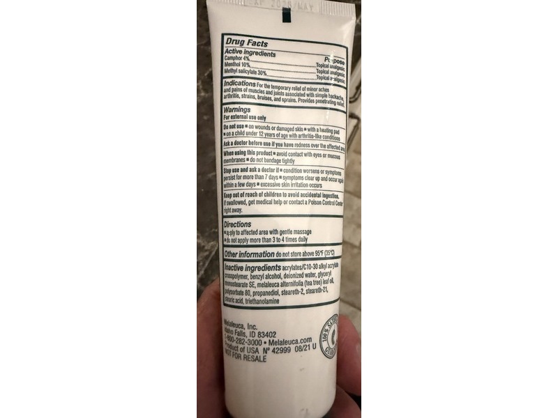 Melaleuca Pain-A-Trate Ultra Pain-Relieving Cream, 3 oz/85 g