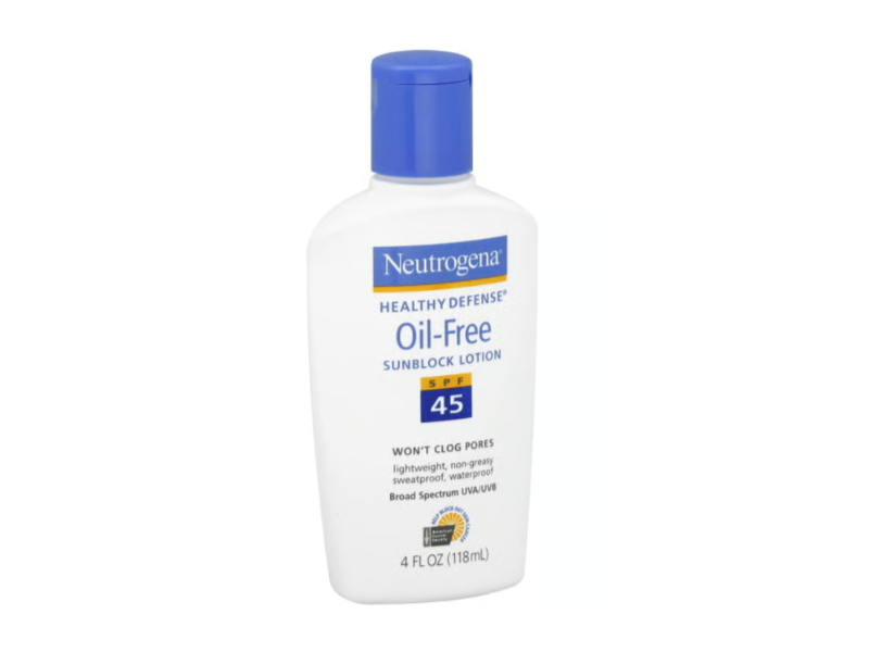 Neutrogena Healthy Defense Oil-Free Sun Care, SPF 45, 4 fl oz/118 mL