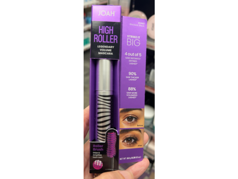 Joah Beauty High Roller Legendary Volume Mascara, Black, 0.28 oz/8 g