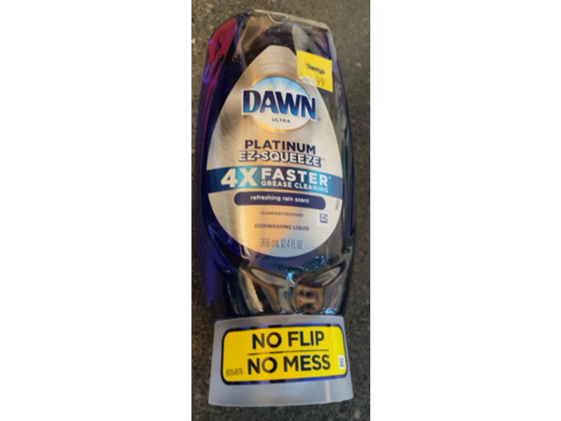 Dawn Platinum Ez-Squeeze Dishwashing Liquid, Refreshing Rain Scent,12.4 fl oz/366 mL