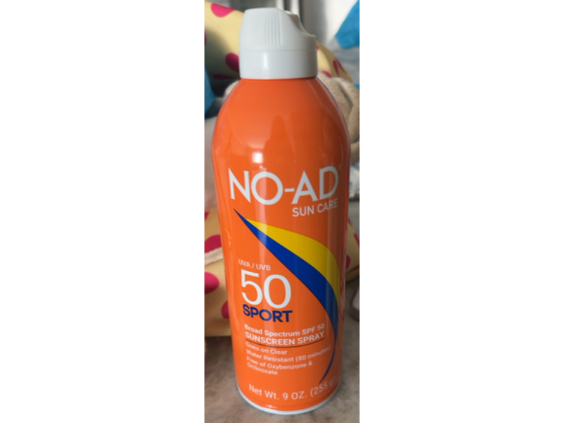 NO-AD Sport Sunscreen Spray, SPF 50, 9 oz/255 g