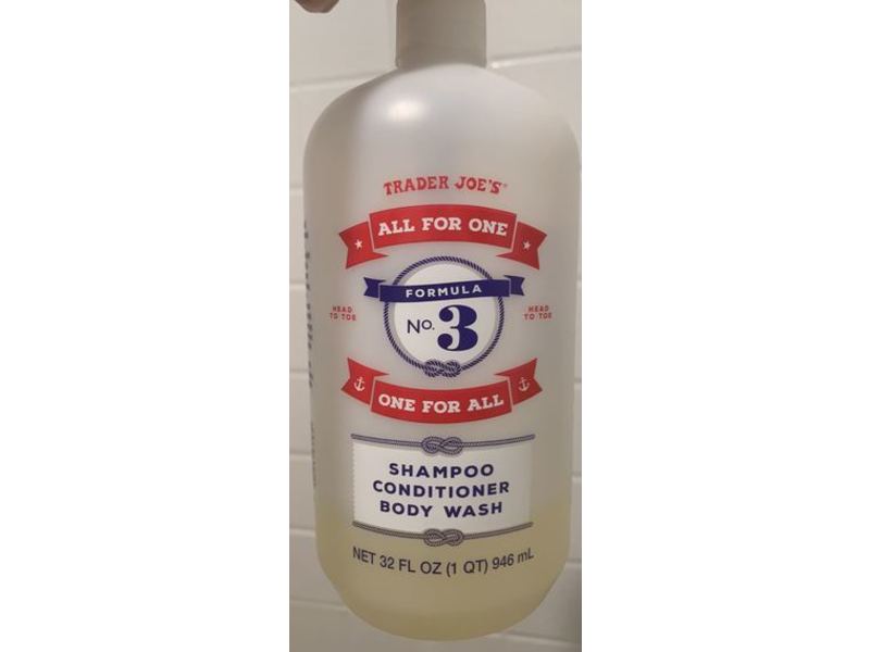 Trader Joe's All For One One For All Formula No. 3 Shampoo, Conditioner & Bodywash, 32 fl oz