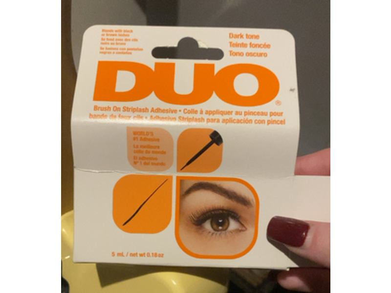 Duo Brush-On Striplash Adhesive, Dark Tone, 0.18 oz/5 mL, 3 Pack