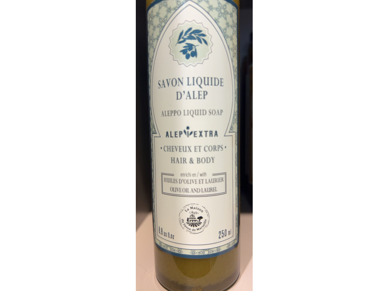 La Maison Du Savon Hair & Body Aleppo Liquid Soap, 8.8 fl oz/250 mL