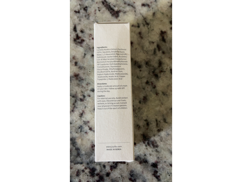 Purito B5 Panthenol Re-Barrier Cream, Panthenol 10%, 2.70 fl oz/80 mL