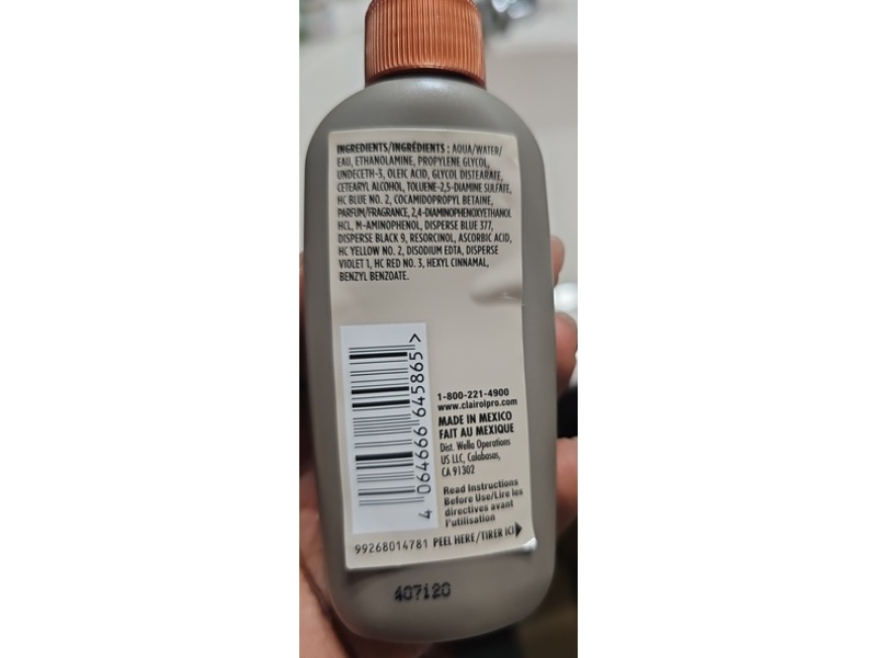 Clairol Professional Beautiful Collection Advanced Gray Solution, 1A Midnight Black, 3 fl oz/88 ml