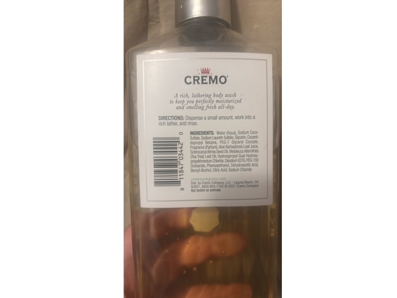 Cremo Moisturizing Body Wash, Coconut & Tea Tree, 16 fl oz/473 mL