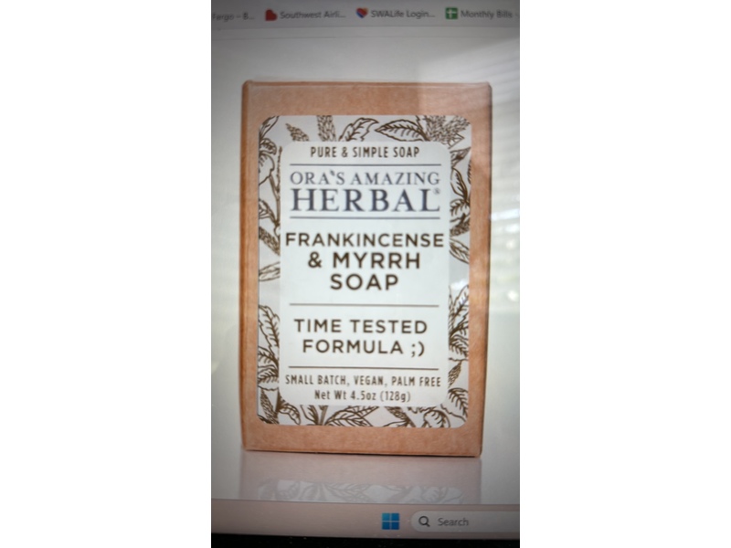 Ora's Amazing Herbal Frankincense & Myrrh Soap, 4.5 oz/128 g