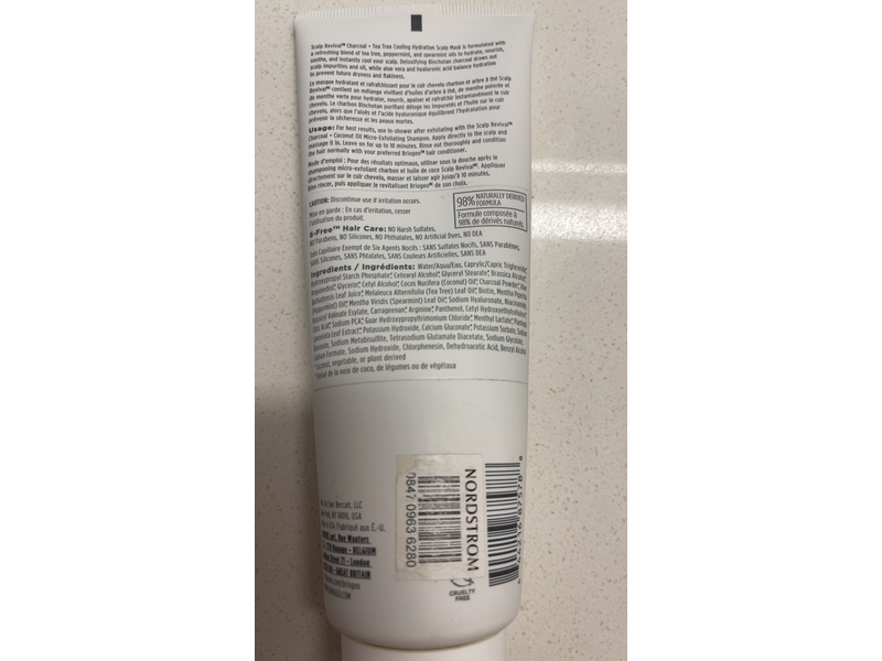Briogeo Scalp Revival Charcoal + Tea Tree Cooling Hydration Scalp Mask, 6 fl oz/177 mL
