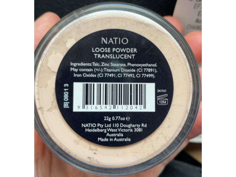 Natio Loose Powder, Translucent, 0.77 oz/22 g