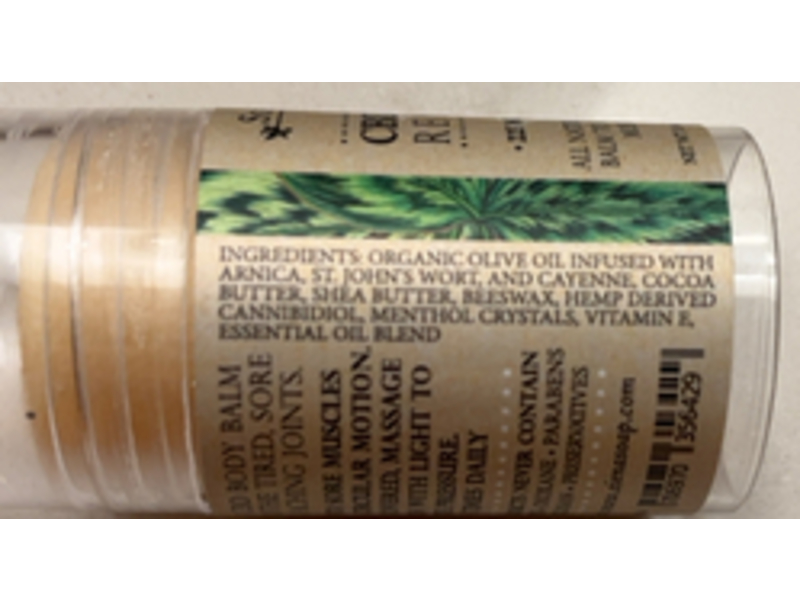 Siena Soap CBD Muscle Recovery Balm, 1.5 oz