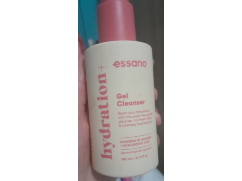 Essano Hydration+ Gel Cleanser, Rosehip & Hyaluronic Acid, 4.73 fl oz/140 mL