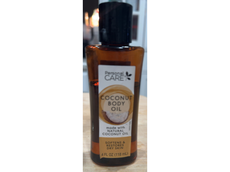 Personal Care Body Oil, Natural Coconut Oil, 4 fl oz/118 mL