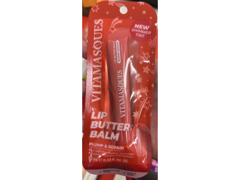 Vitamasques Plump & Repair Lip Butter Balm, Burnt Sugar, 0.33 fl oz/10 mL