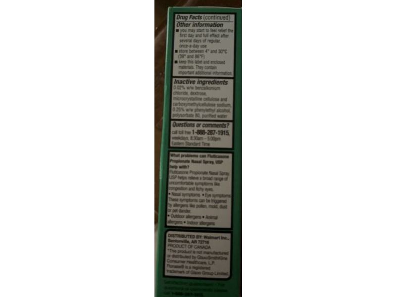Equate Allergy Relief Nasal Spray, 0.38 fl oz /11.1 mL
