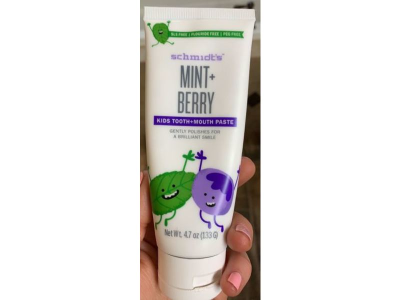 Schmidts Kids Tooth+Mouth Paste, Mint + Berry, 4.7 oz/133 g