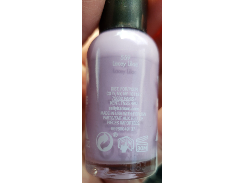 Sally Hansen Xtreme Wear Nail Color, 559 Lacey Lilac, 0.40 fl oz/11.8 mL
