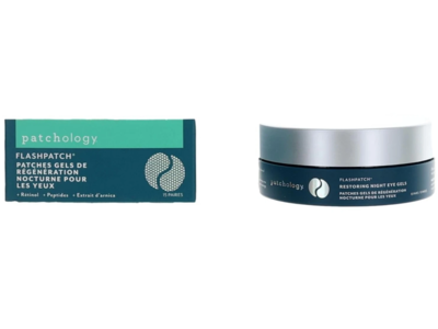 Patchology Flashpatch Restoring Night Eye Gels Patches, Retinol + Peptides + Arnica Extract, 15 Pairs