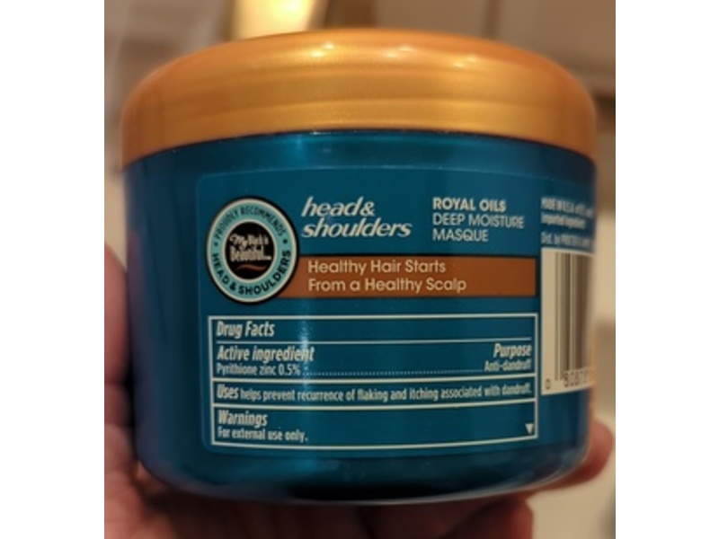 Head & Shoulders Deep Moisture Masque, Coconut Oil, 7.6 oz/225 mL