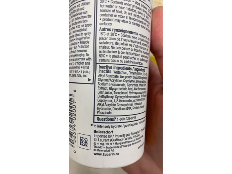 Eucerin Complete Hydration Sunscreen Spray, SPF 50, 170 g