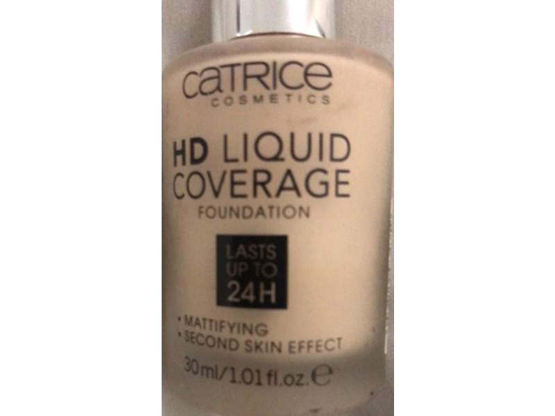 Catrice HD Liquid Coverage Foundation, Porcelain Beige, 1.01 fl oz/30 mL