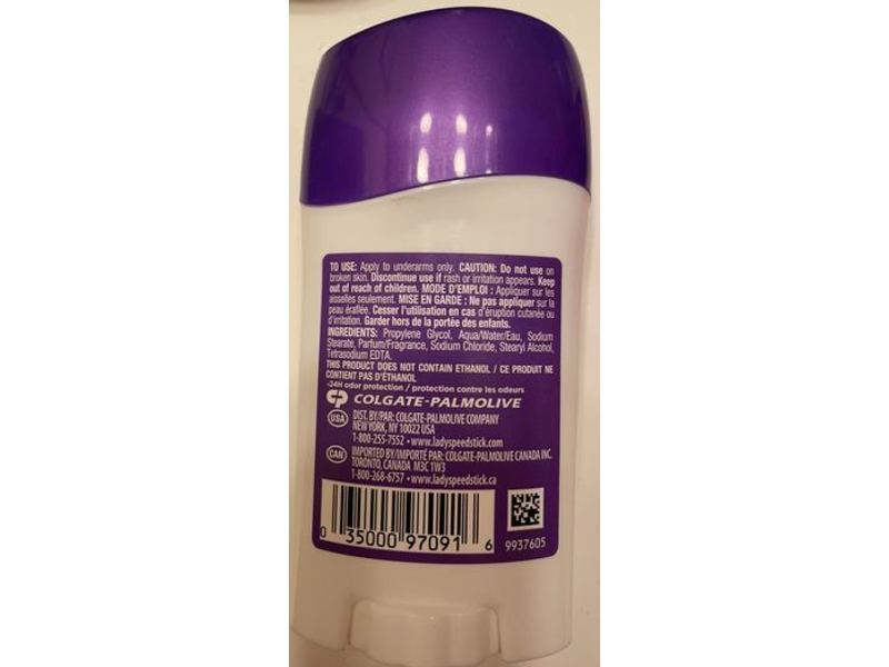 Lady Speed Stick Zero Deodorant, Simply Clean, 1.4 oz/39.6 g