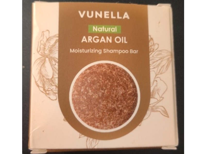 Vunella Natural Moisturizing Shampoo Bar, Argan Oil, 1.9 oz