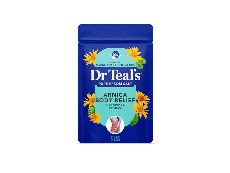 Dr Teal's Arnica Body Relief Epsom Salt, Arnica & Menthol, 3 Lbs