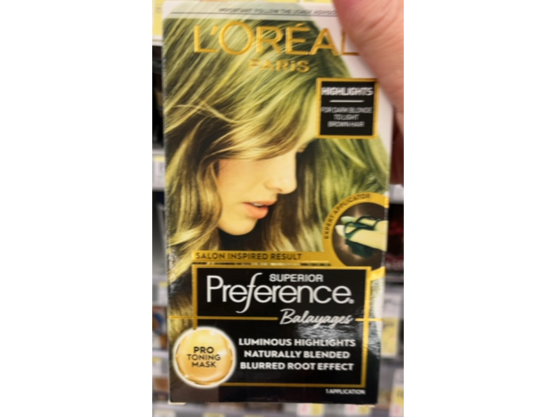 L'Oreal Paris Superior Preference Balayage Pro Toning Mask Luminous Highlights, Dark Blonde To Light Brown, 1 Application